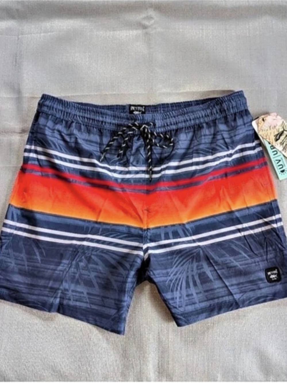 Spicy Tuna Tropic Print Mesh Lined Swim Shorts Mens Size XL NEW!